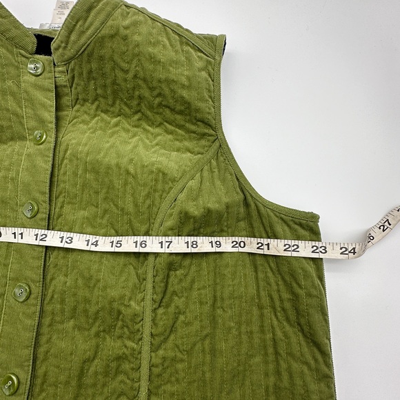 CJ Banks Reversible Floral and Green Vest Women Double-Sided size 1X (A22)‎ - Picture 10 of 11